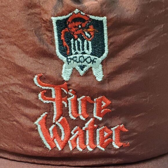 Fire Water Cap Hat. Deep Red. Snapback Adjustable. - Picture 2 of 8